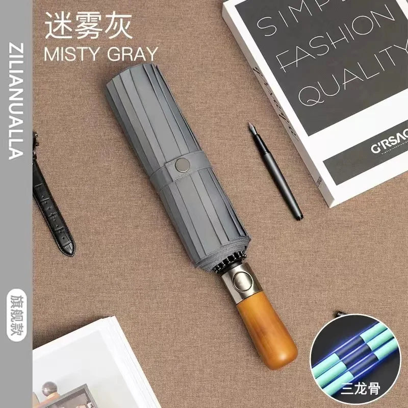 Fully Automatic Umbrella Suitable for Both Weather and Rain Sun Protection and UV Protection Extra-large Umbrella Oasis Select grey 12K iron