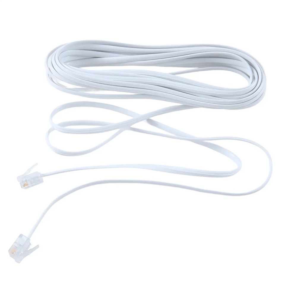 6P2C RJ11 Male to Male Plug Telephone Line Cable Wire 5M Oasis Select indigo