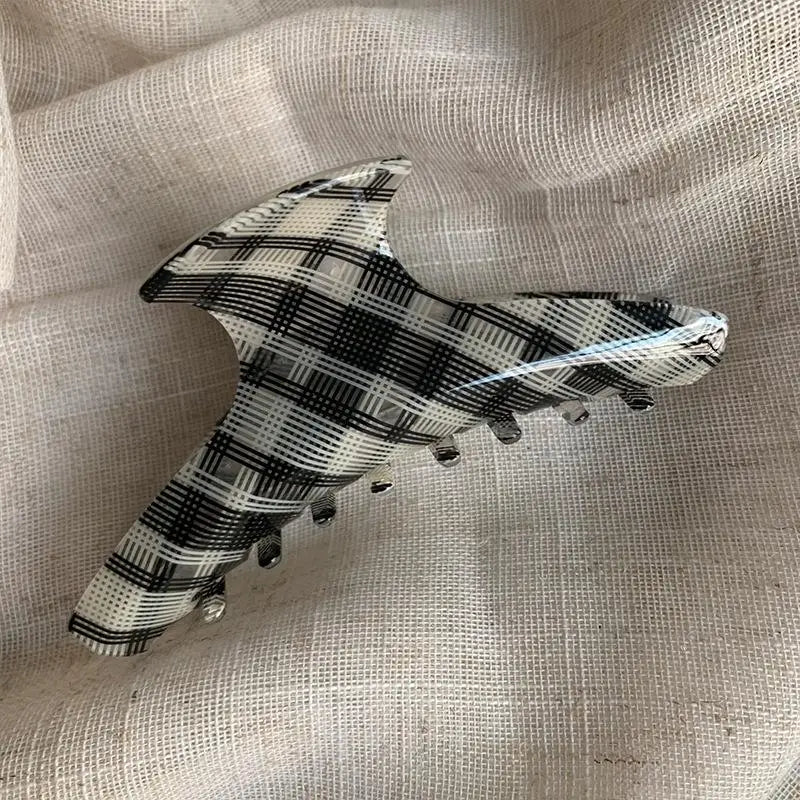 Classic Plaid Hair Claw Clip Non-Slip Strong Hold Hair Grip For Women Girls Daily Party Hairstyle Accessories Oasis Select A3