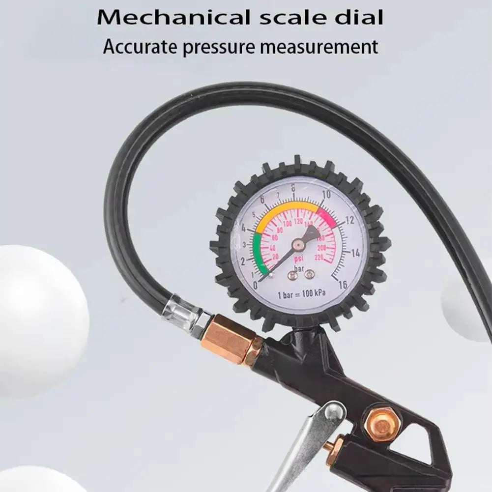 220Psi Auto Tire Pressure Gauge Pressure Gun Type For Air Compressor Car SUV Motorcycle Inflator Pump Tire Repair Tool Oasis Select