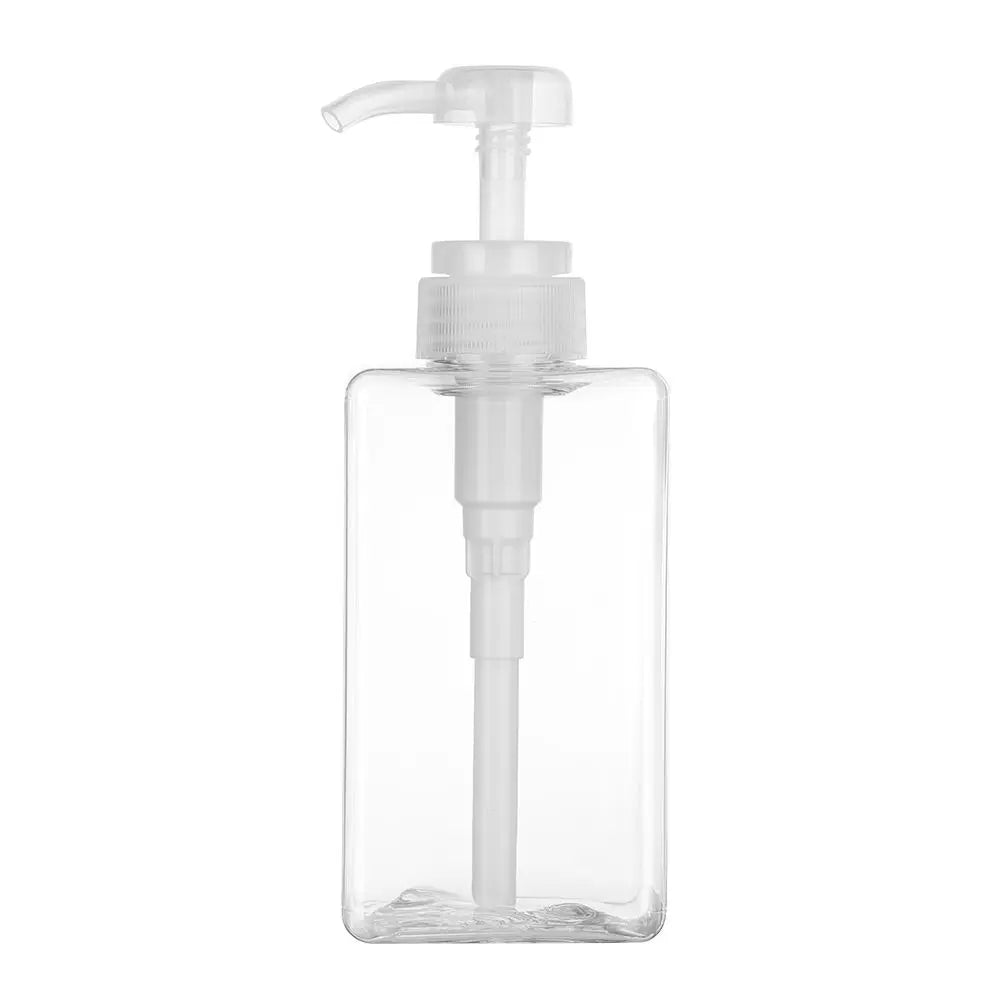 650ml Square Clear Bottle Liquid Soap Whipped Mousse Points Bottling Shampoo Lotion Shower Gel Pump Bottlesnding Soap Dispenser Oasis Select transparent-450ml