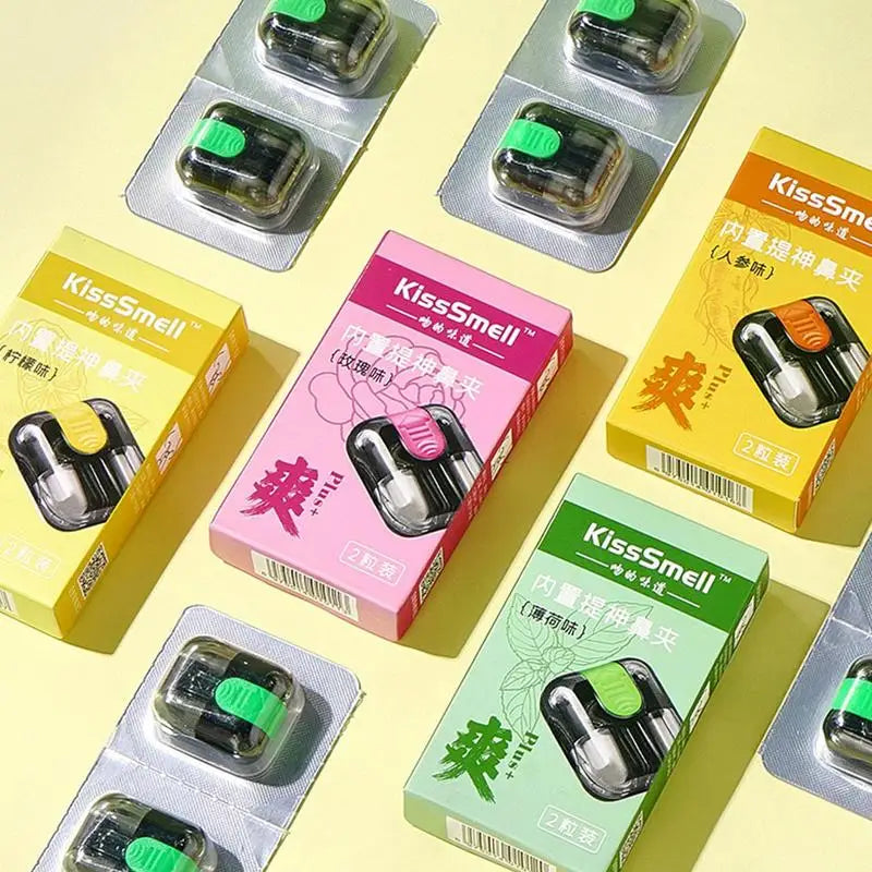 Hands-Free Aromatherapy Nasal Inhaler Stick 2pk | Nose Clip Aromatherapy Inhaler Oasis Select