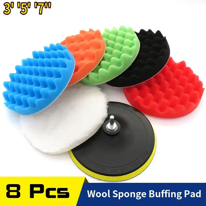 Car Polishing Sponge Pad Kit – 3", 5" & 7" Buffing Pads Car Polishing Pad Kit Oasis Select 3 inches