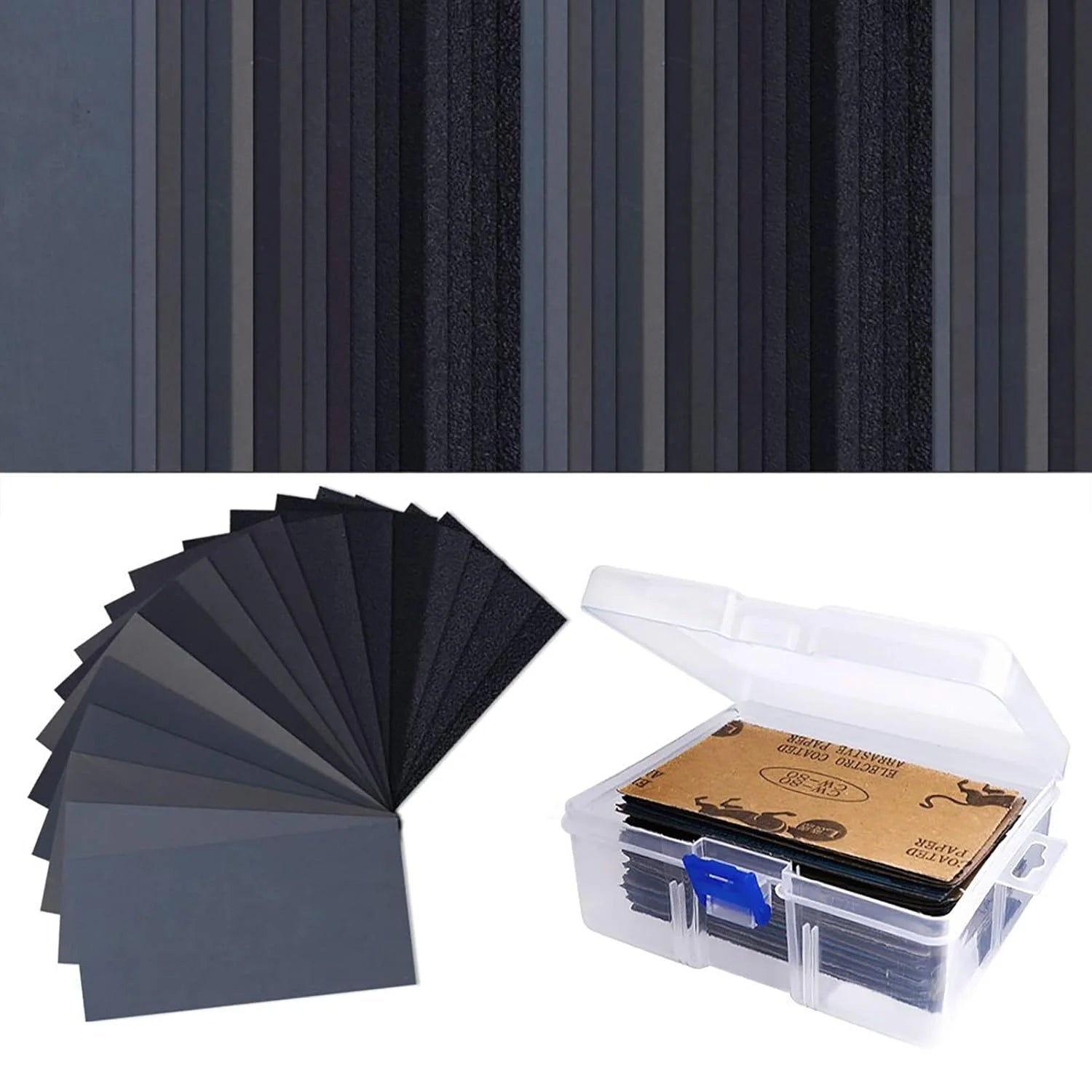 18pcs/Set Sandpaper 400,600,800,1000,1200,1500,2000,2500,3000 Grit Sandpaper Wet / Dry Sanding Paper Abrasive Polishing Tools Oasis Select 102pcs