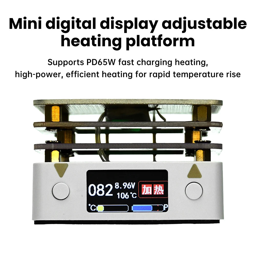 PD65W Mini Hot Plate Digital Soldering Preheating Rework Station PCB SMD Board Surface Mount Preheating Welding Repair Tools Oasis Select