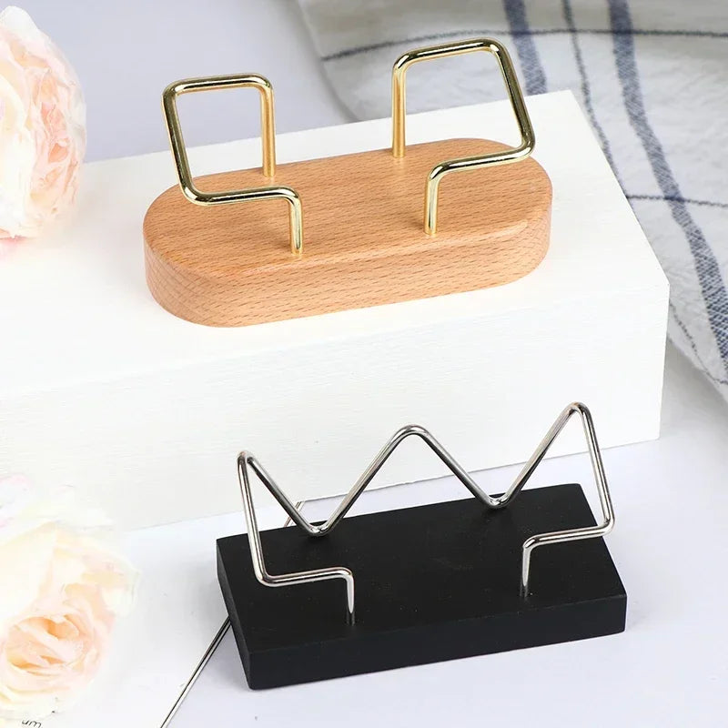 Business Card Holder Organizer Office Desk Display Stand Memo Counter Accessories Tabletop Shelf Home Wooden Card Holder Storage Oasis Select