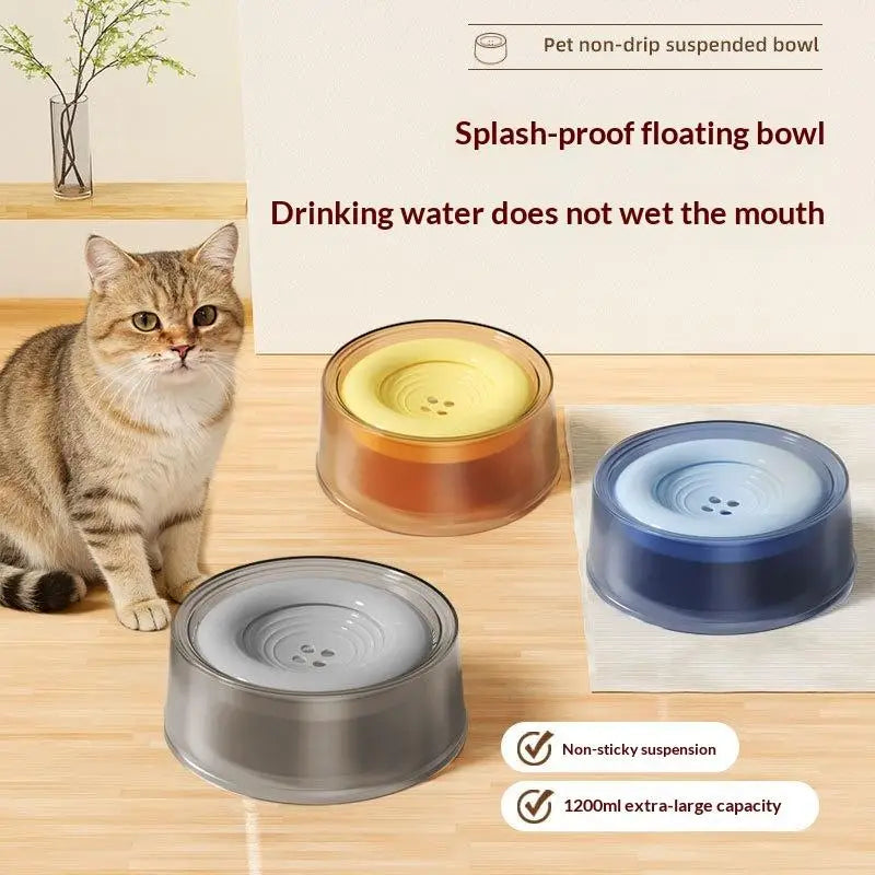 1200ml Dog Water Bowl No Spill Floating Design Keeps Mouths Dry Suitable for Home Environments Oasis Select