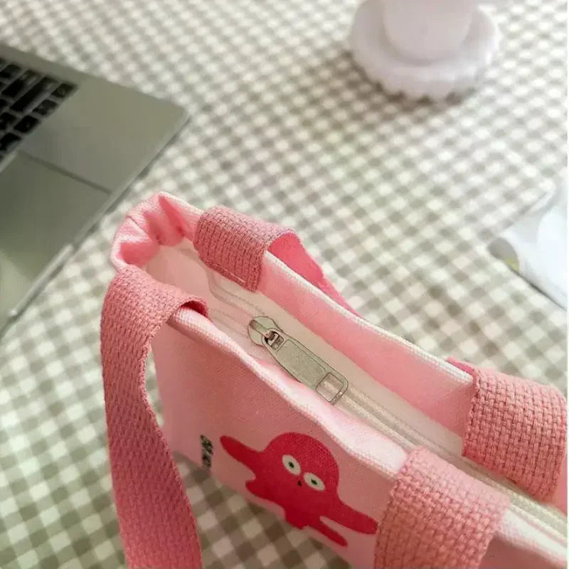 Canvas Bag Korean Style Small Bags Women's Handbag Mini Hand Snack Bag Lunch Bag Oasis Select