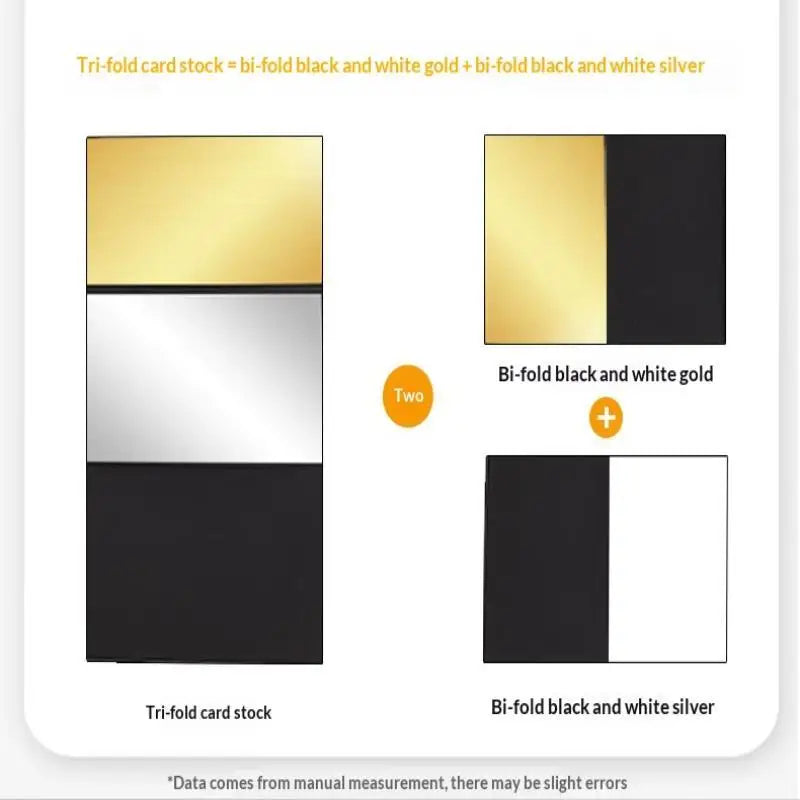 3-in-1 Foldable Photography Reflector Board Durable Paperboard Light Diffuser for Home Studio Product Shooting Oasis Select