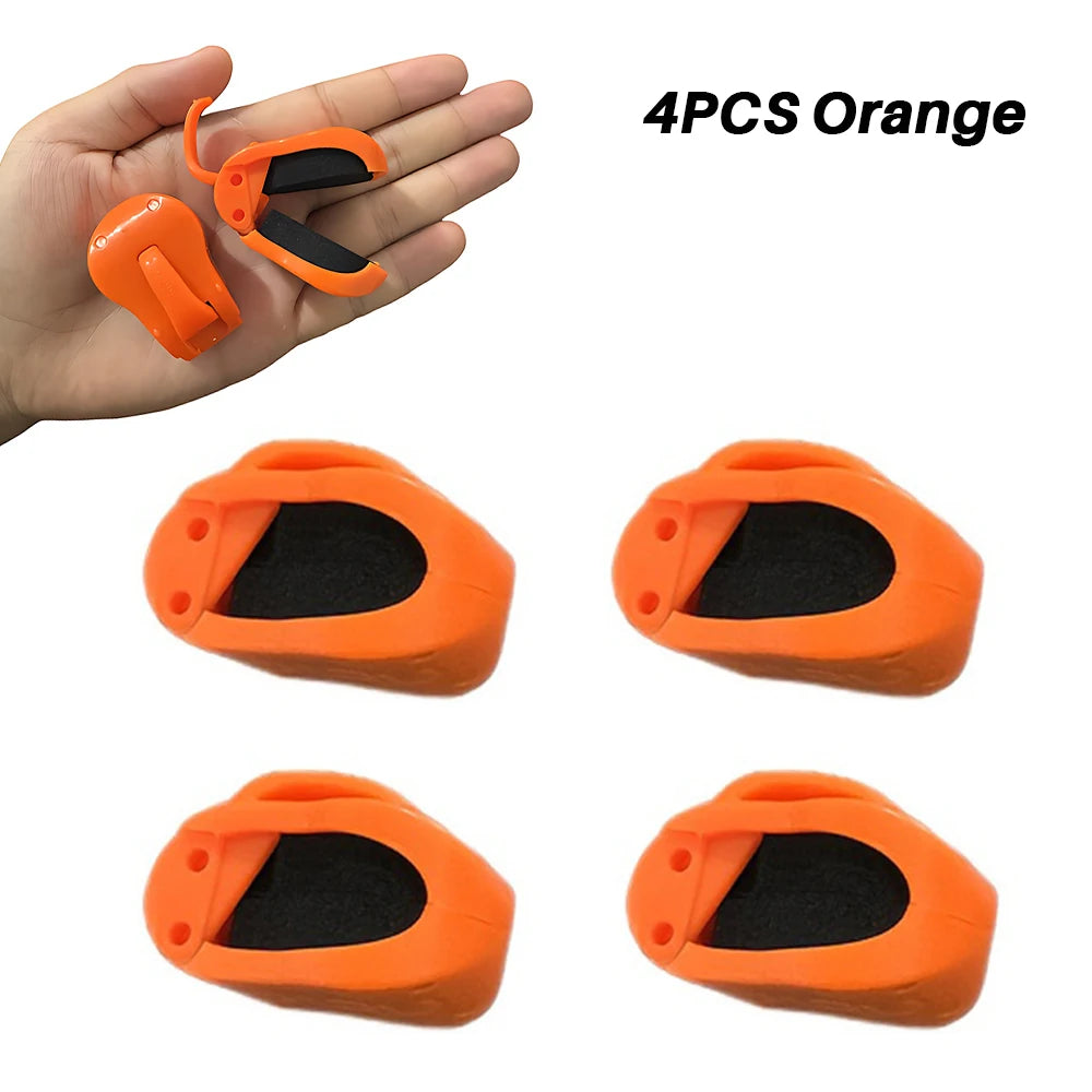 2/4pcs Quick-Attach Fishing Rod Clip - Tool-Free 1-Hand Holder for 2-Piece Freshwater Rods, Secure Grip Tackle Organizer Oasis Select 4pcs Orange