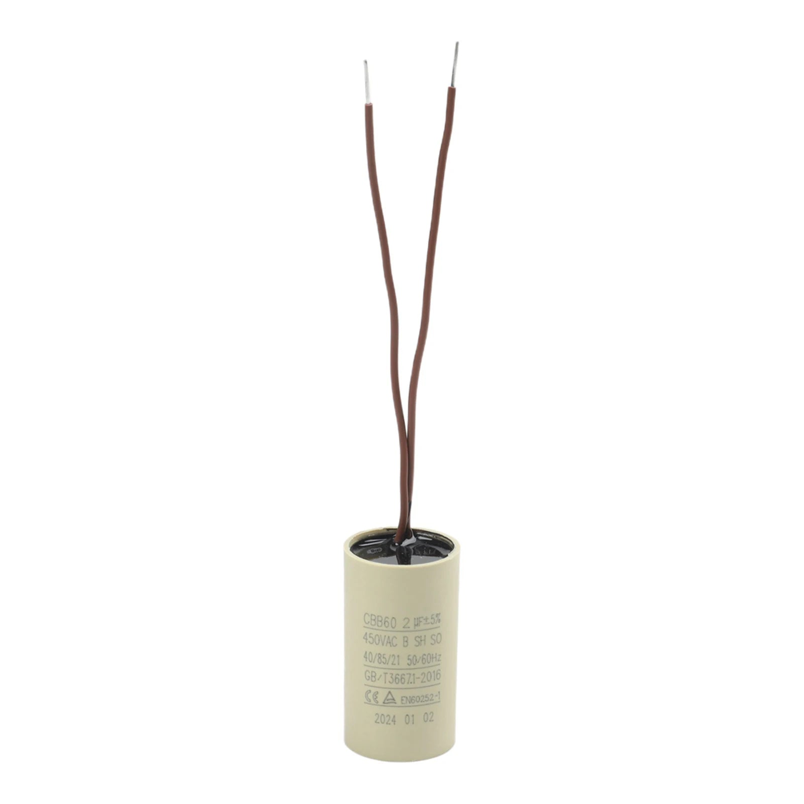 CBB60 Capacitor For Circulating Water Pump Hanging Fireplace 2uF Capacitor For Air Compressors Water Pumps Pressure Washers Oasis Select 1pc