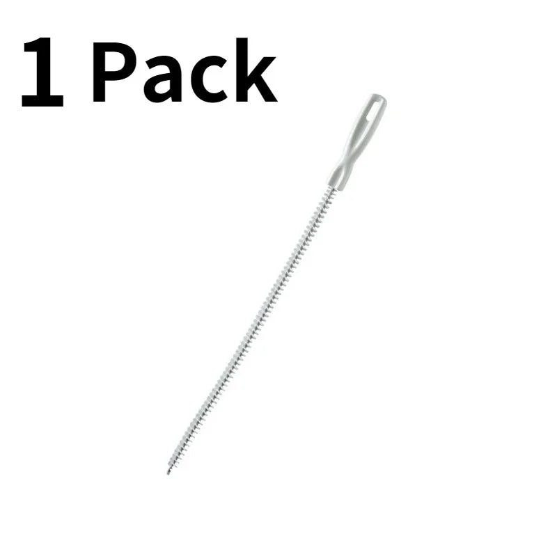 Kitchen sewer pipe hair dredging strip spiral nylon bristle brush sink toilet anti blocking dredger kitchen gadgets Oasis Select 1 pack