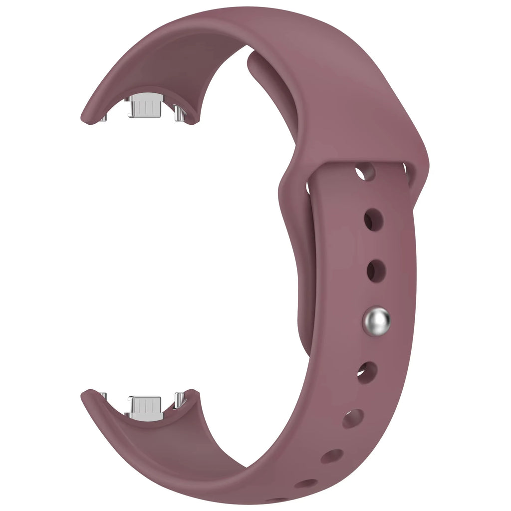 Silicone Sport Strap for Mi Band 10 / 9 / 8 – Flexible Replacement Watch Replacement Strap Oasis Select Smoke Purple For Xiaomi band 8