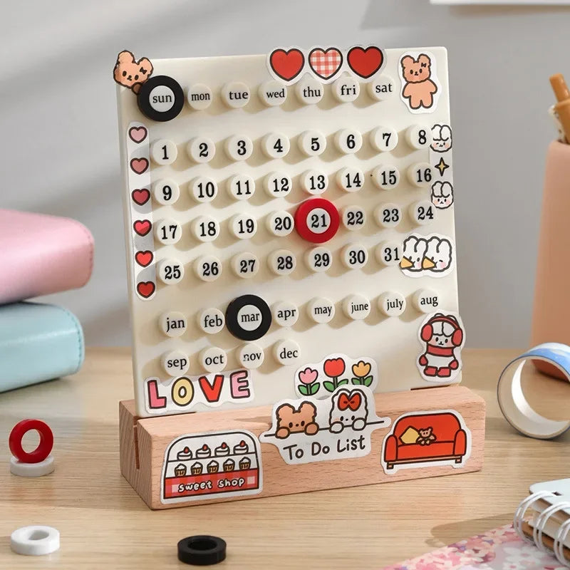 Diy Perpetual Calendar Ring Table Calendar Table Acrylic Calendar Display Learn Countdown Reminder Card Oasis Select