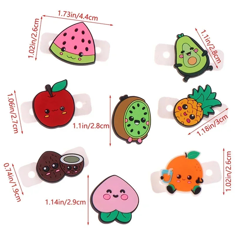 4/6/8Pc/Lot Tennis Vibration Dampeners Cartoon Fruit Shape Tennis Racket Anti Vibration Tennis Racquet Damper Tennis Accessories Oasis Select
