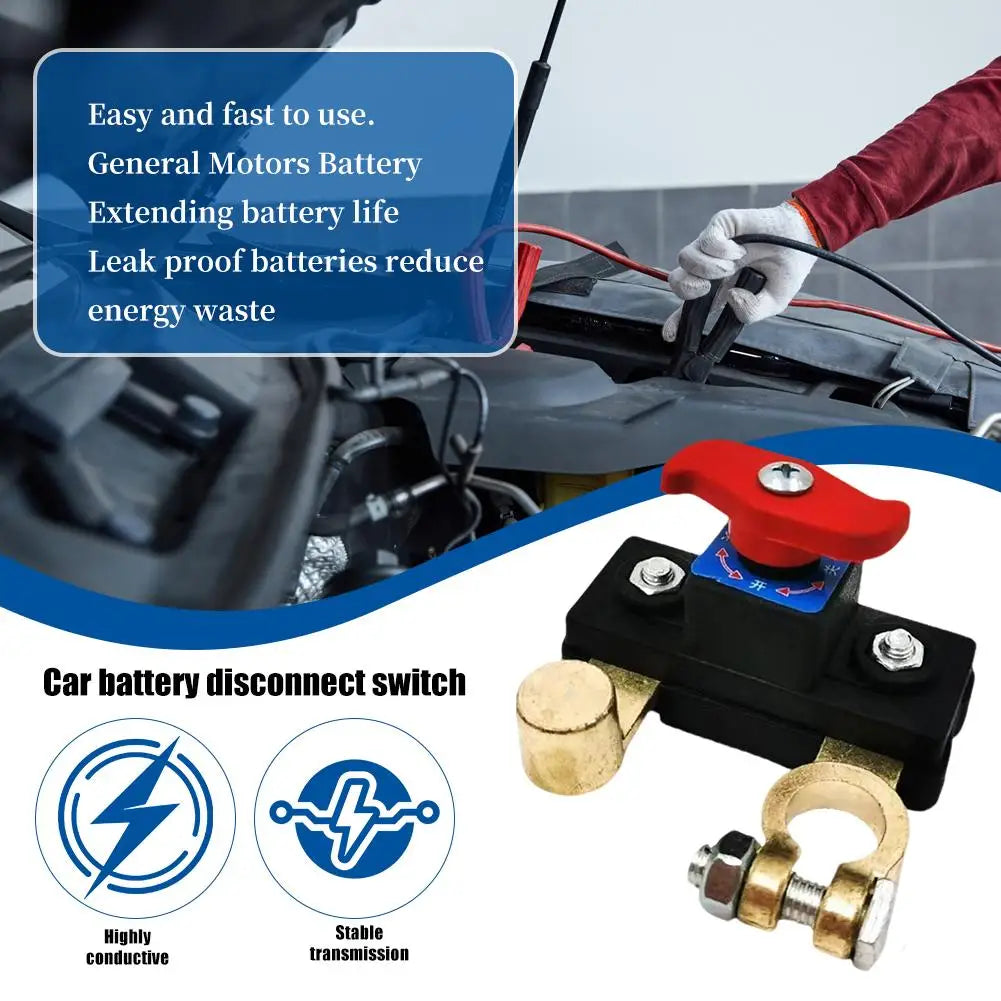 Car Battery Disconnect Switch 12V/24V – Anti-Drain Breaker