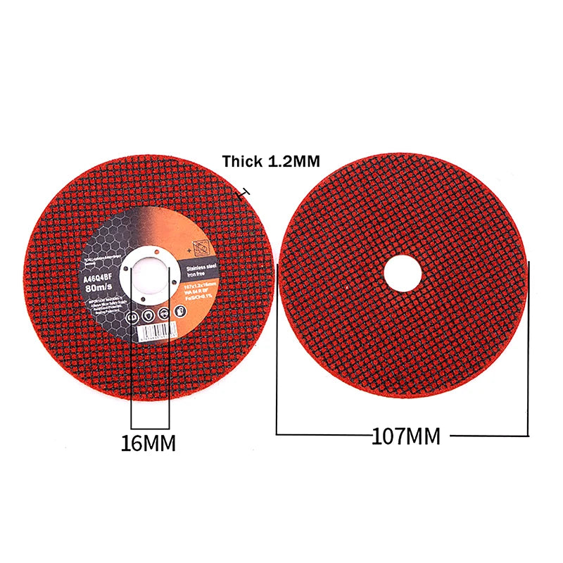 5Pcs Resin Cutting Saw Blades 107*16mm Angle Grinder Wheel Blade Stainless Steel Metal Grinding Machine Cutting Circular Disc Oasis Select Red