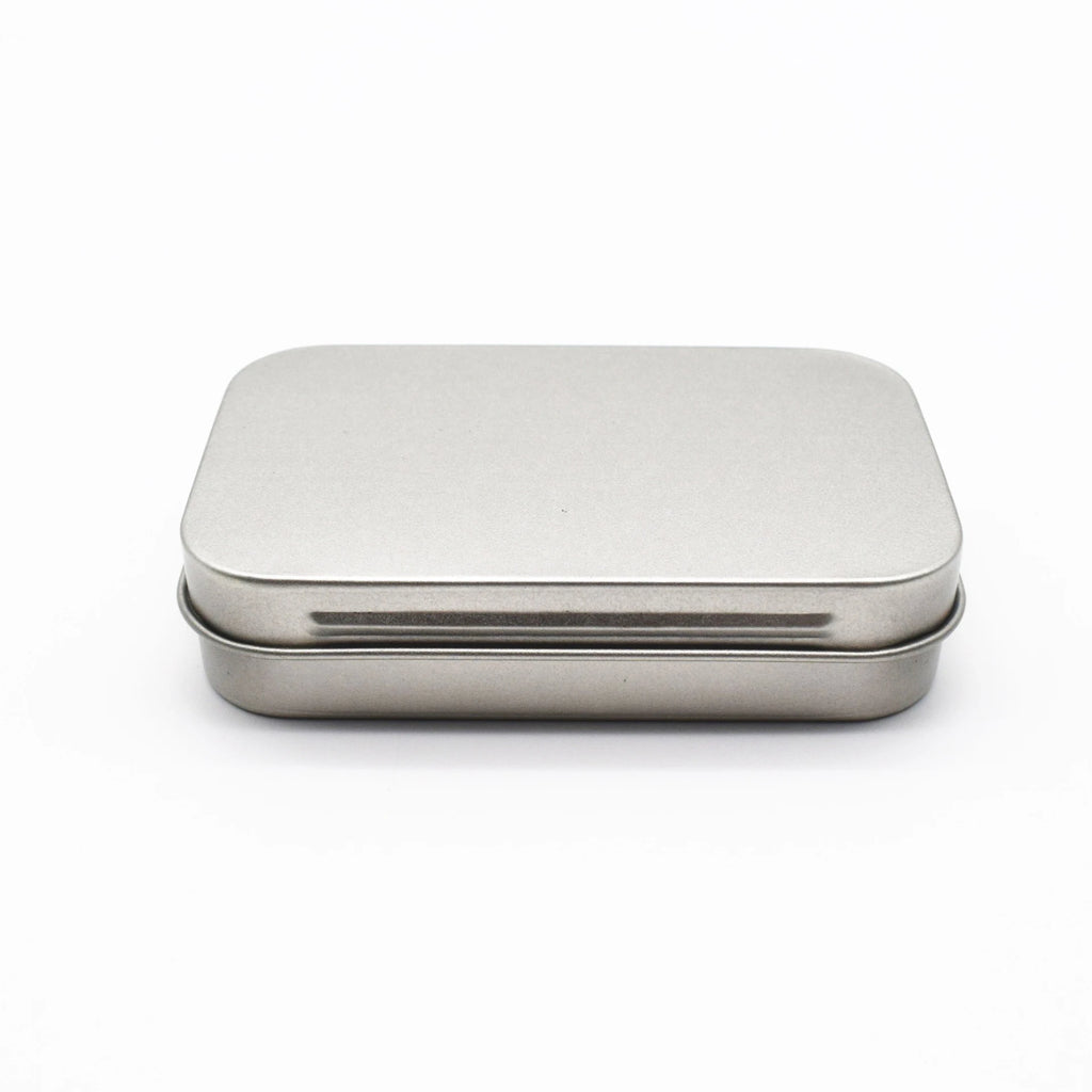 Mini Hinged Tin Box – Small Rectangular Metal Storage Container