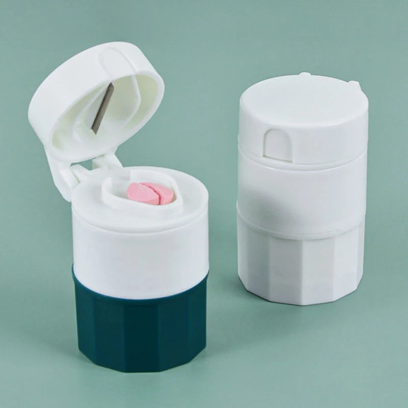 4-in-1 Pill Cutter Grinder Splitter & Storage Box