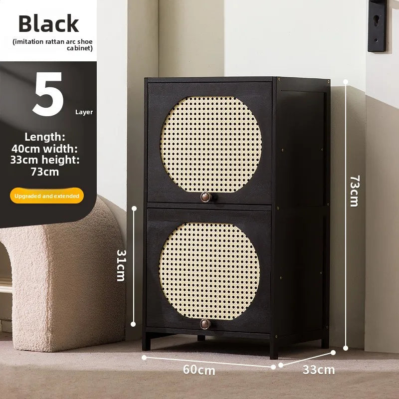 Shoe Cabinet Creative Entrance Cabinet Entrance Door Living Room Locker Storage Integrated Dust-proof Shoe Rack Oasis Select Five floors 40