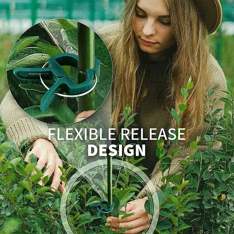 Plant Fixed Clips Reusable Garden Greenhouse Bracket for Fixed Plants Vine Flower Seedling Tomatoes Support Garden Supplies Oasis Select