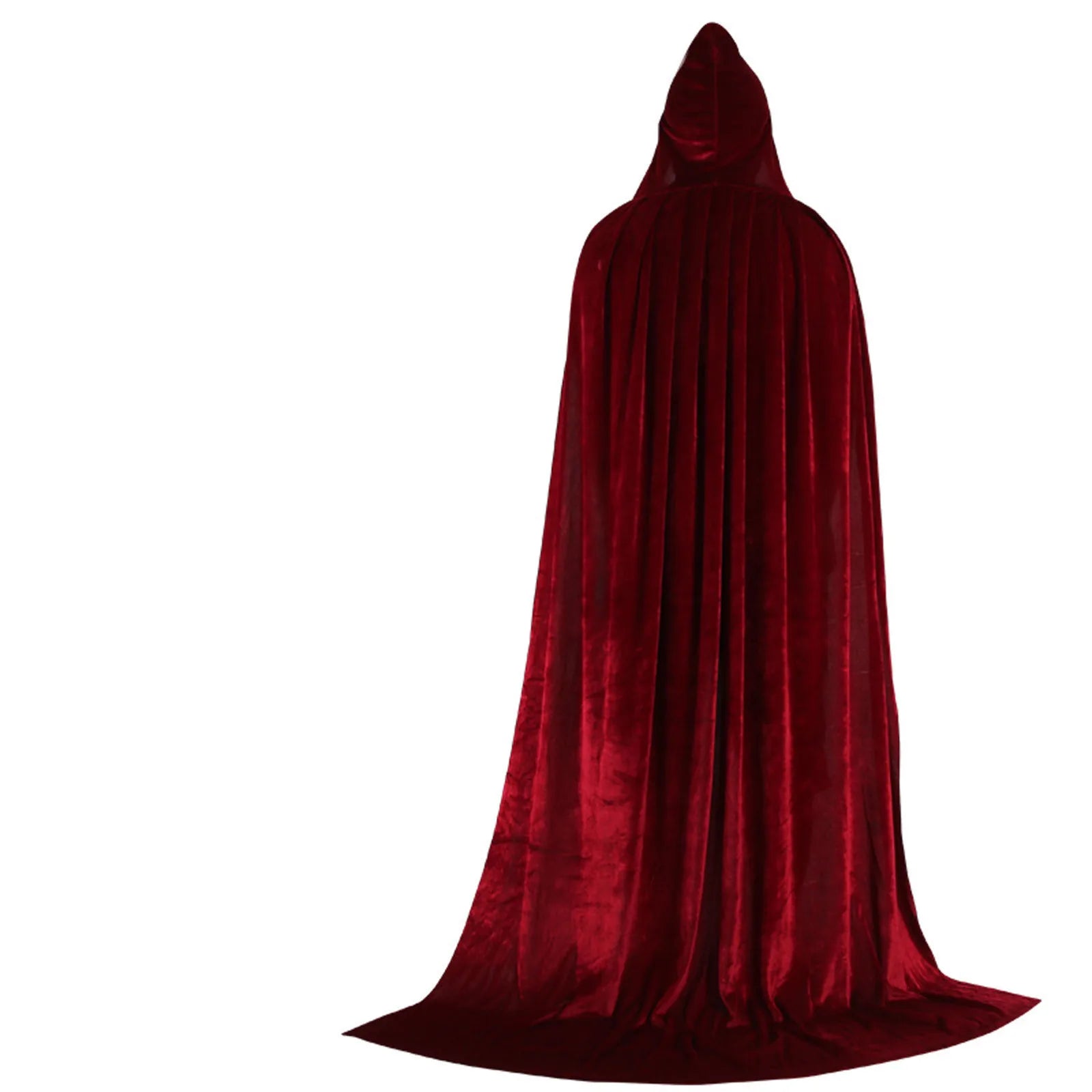 Hood Cloak Cosplay Medieval Long Cape Halloween Party Women Men Adult Long Mage Witchcraft Wicca Robe Conceal Gown Reenactment Oasis Select Wine 90