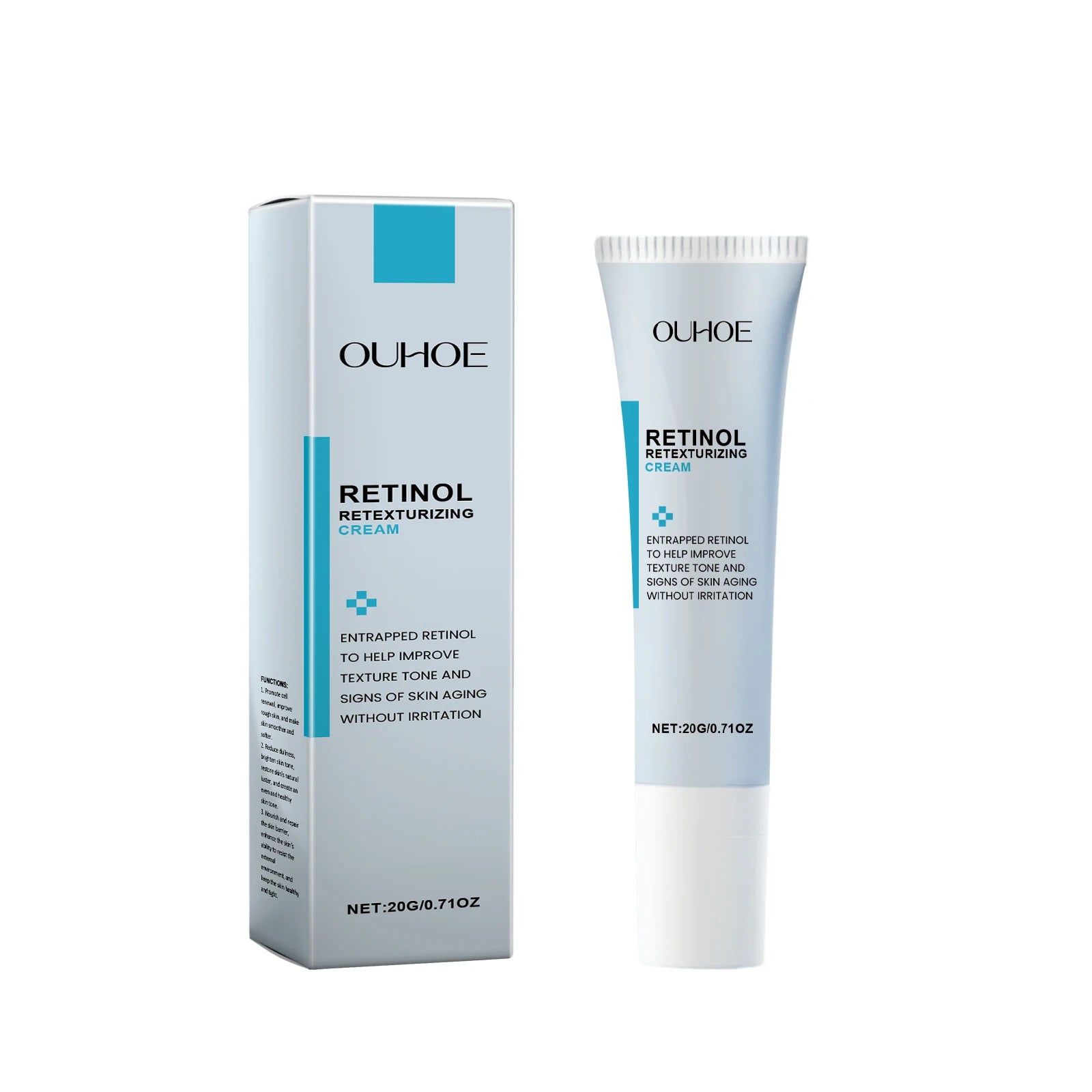 Retinol Wrinkle Removing Cream Firming Moisturizing Improve Dullness Glowing Skin Care Soothing Refreshing Face Repairing Cream Oasis Select 20g boxed