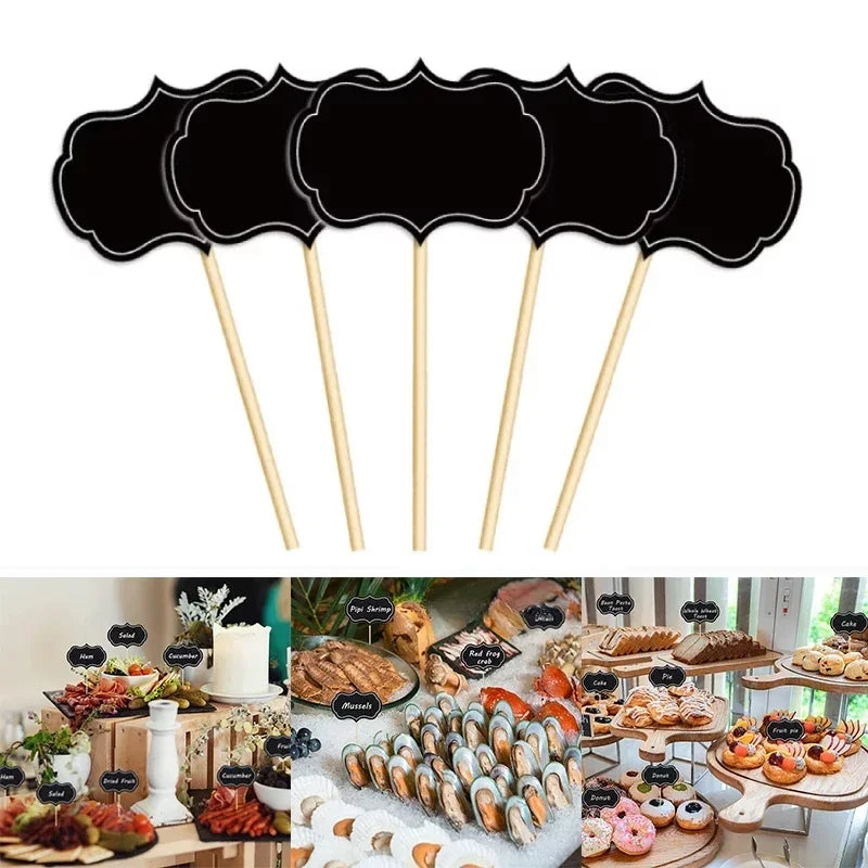 1 Set Mini Blackboard Paperboard Message Slate Business Card Holder Memo Label Brand Number Table Price For Party Decor Supplies Oasis Select