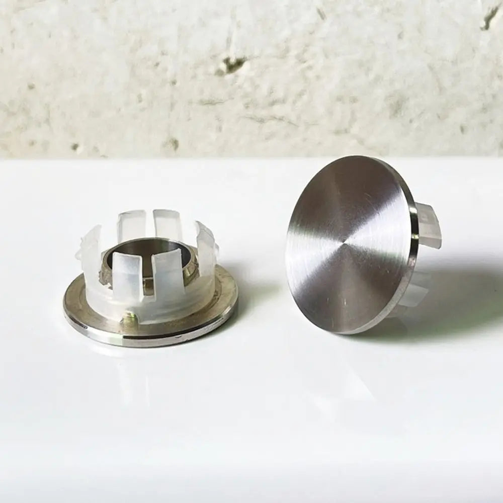 Useful Stainless Steel Sink Overflow Covers Round Wash Basin Overflow Ring Plug Replacement Sink Hole Cover Trim Ring Cap Oasis Select