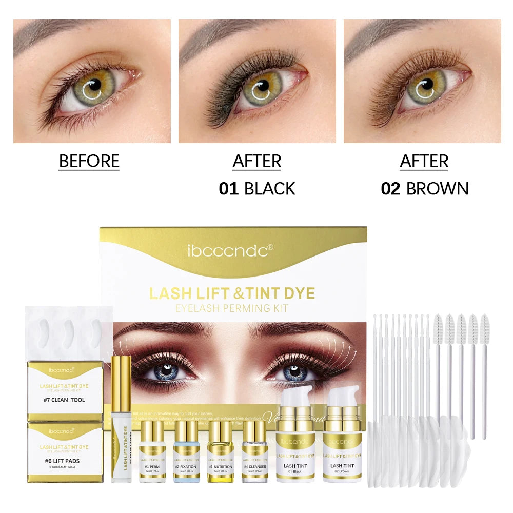 Lash Lift & Tint Kit Eyelash Enhancer Professional Brow Lamination Dye Eyes Eyelash Lifting Perming Set Women Makeup Oasis Select Eyelash