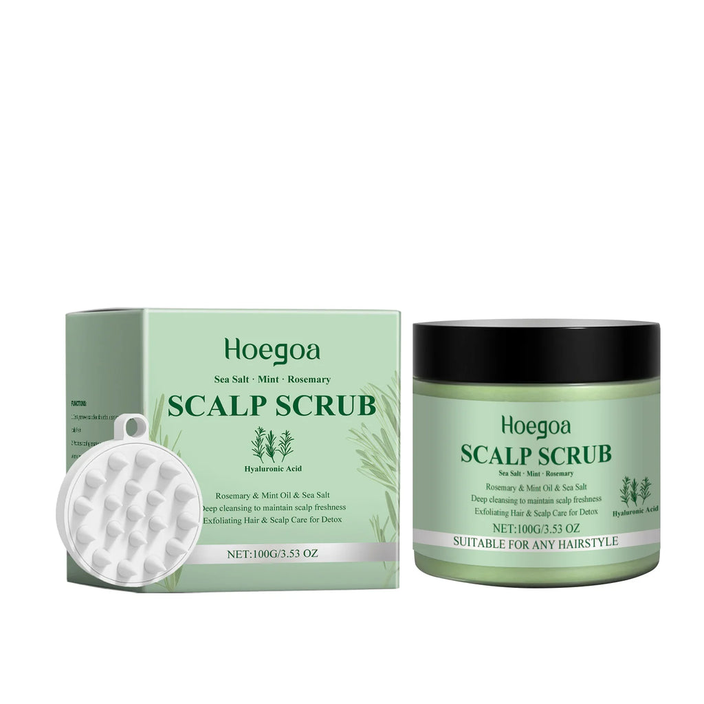 HOEGOA Rosemary Scalp Scrub – Deep Cleanse & Nourish Scalp Scrub Oasis Select 100g boxed