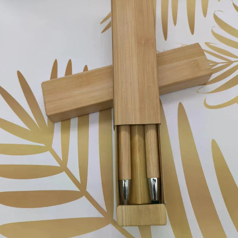 2Pcs Bamboo Ballpoint Pen Stylus Contact Pen Office & School Supplies Pens & Writing Supplies Gifts-Black Ink Oasis Select