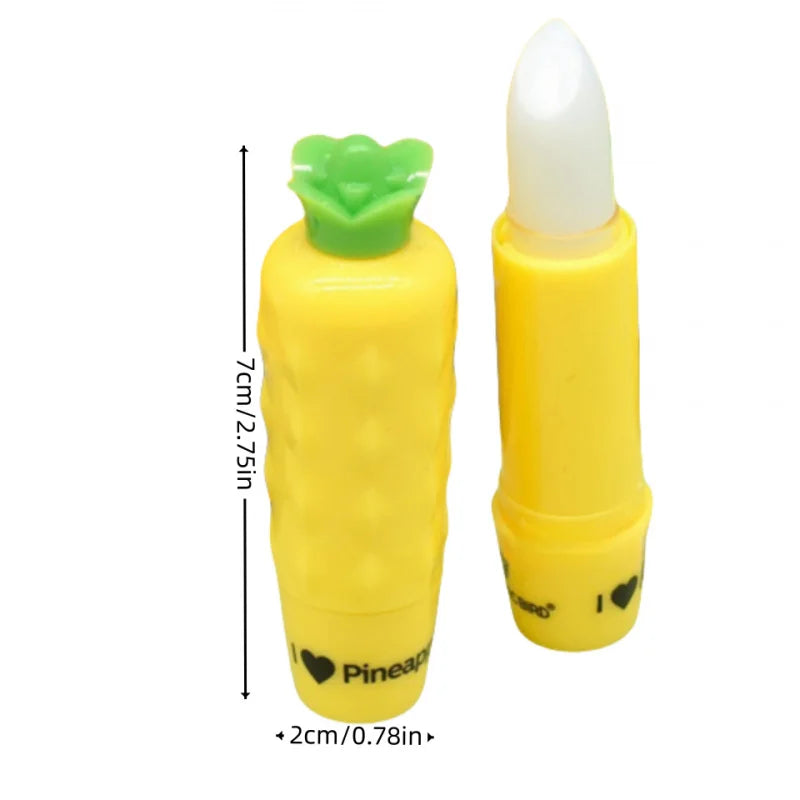 4-Piece Pineapple Scented Lip Balm & Lip Oil Gift Set for Women