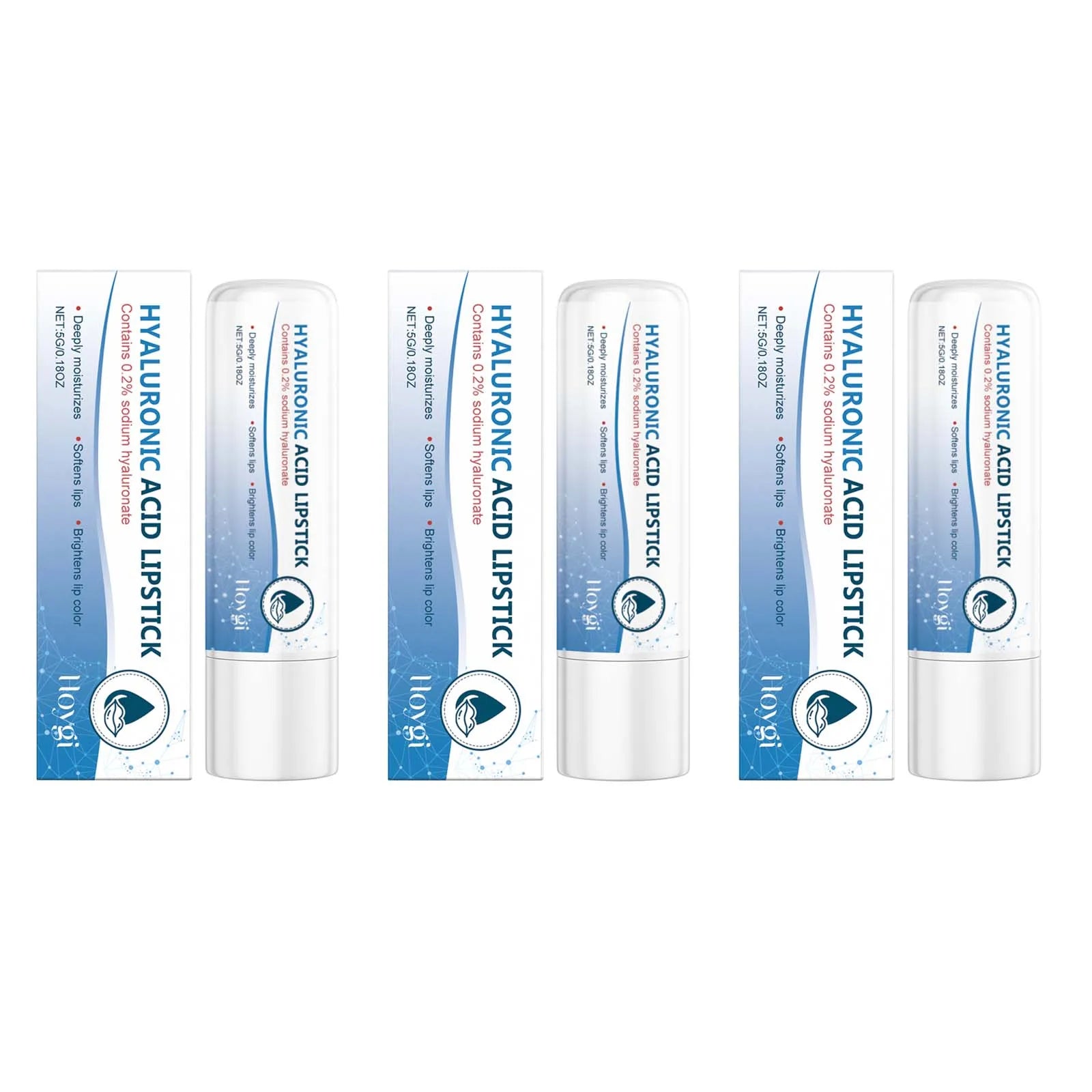 1/2/3pcs Hyaluronic Lip Balm Lips Skincare Anti Cracking Nourishing Brightening Moisturizing Lip Balm Lipstick Lips Skin Care Oasis Select 3Pcs