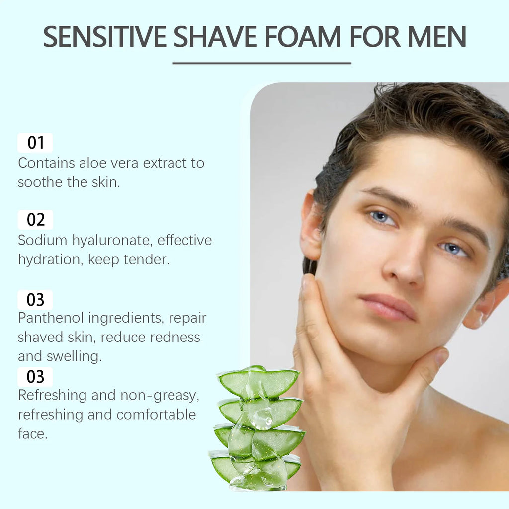 East Moon Aloe Shaving Mousse for Men 50ml – Softening Foam Shaving Mousse Oasis Select