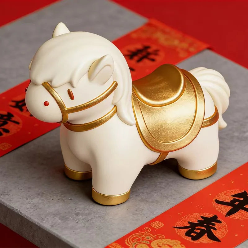 Golden Saddle Little White Horse Aromatherapy Candle Mold DIY Pon Mold Home Decor Gypsum Handmade Soap Silicone Mold Oasis Select