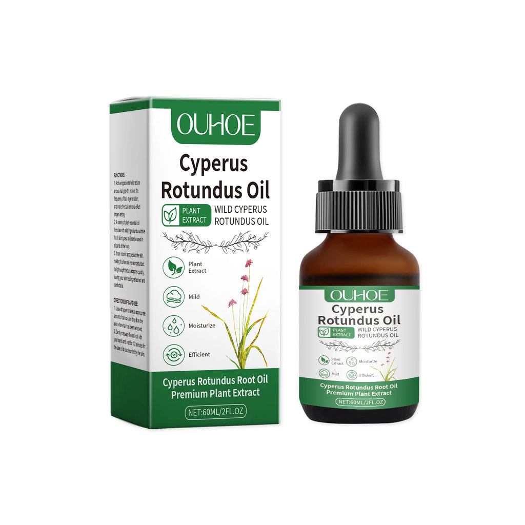 Natural Cyperus Rotundus Oil Hair Removal Inhibitor Smoothing Moisturizing After Shave Soothing Nourish Calming Body Skin Care Oasis Select 60ml boxed