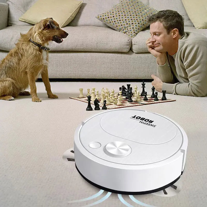 Smart USB Sweeping Robot Vacuum Cleaner 3-in-1 Wireless Mopping 1800Pa Powerful Cleaning for Home Office Floors Oasis Select