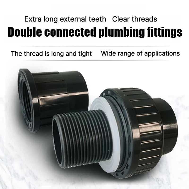 20/25/32/40mm Fish Tank Water Pipe Plastic PVC Black Tube Fittings Joint Duck Bill Outlet Aquarium Accessories Water Inlet Pipes Oasis Select