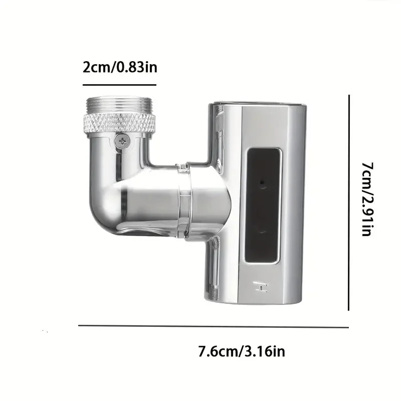 Small Flying Rain Faucet Kitchen Vegetable Washing Shower Faucet Four-speed Rotating Dishwashing Spout Faucet Waterfall Aerator Oasis Select Silver