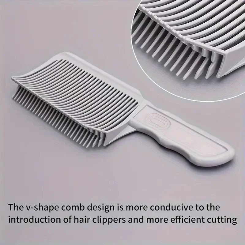 Fading Comb Professional Barber Clipper Blending Flat Top Hair Cutting Comb For Men Heat Resistant Fade Brush Salon Styling Tool Oasis Select GRAY