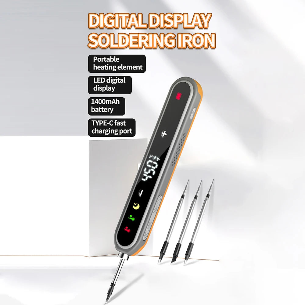 8-15W Type-C Digital Electric Soldering Iron Kit Intelligent Adjustable Temperature Fast Heating Mini Solder Irons Repair Tool Oasis Select
