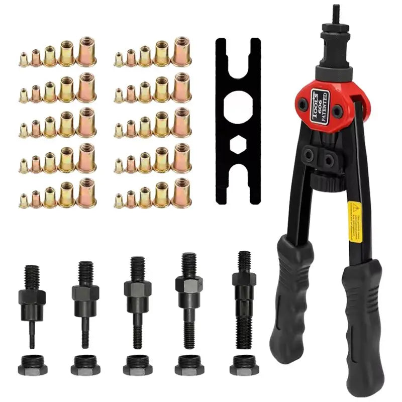 LIKE WISH 50Pcs Rivet Nut +Hand Threaded Rivet Nuts-Gun BT606 M3 /M5 M6 M8 Double Insert Riveting Rivnut Rivet Tool Oasis Select Default Title