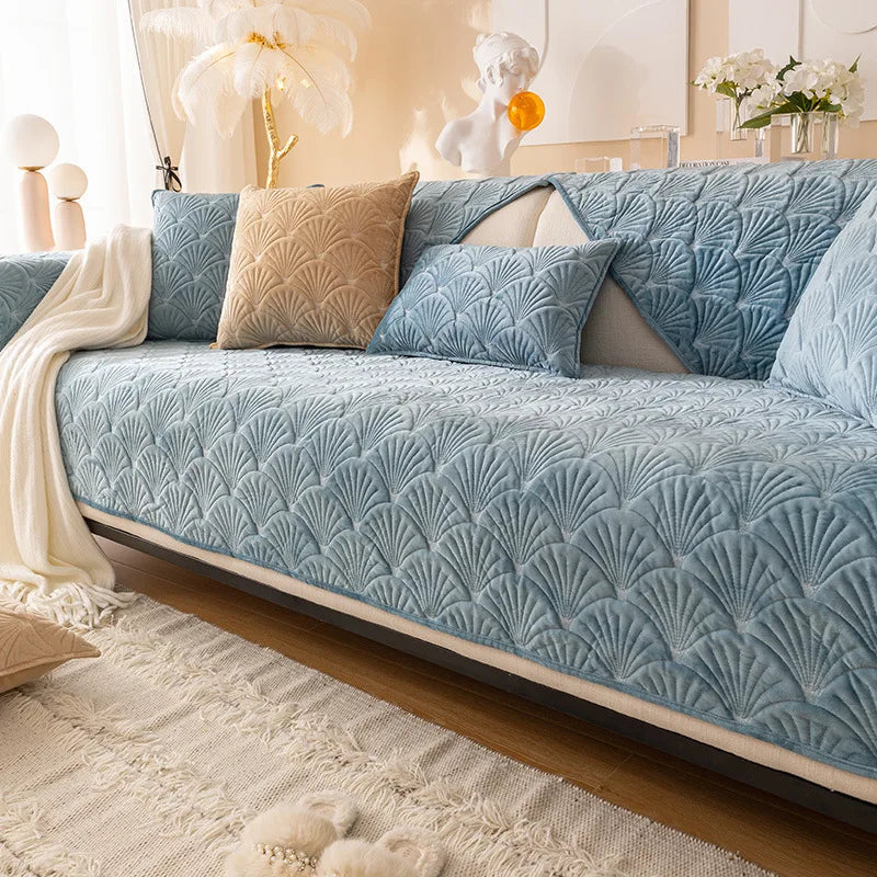 Nordic sofa cushion simple modern leather sofa cover non slip cushion four seasons universal sofa dust cover cover Oasis Select