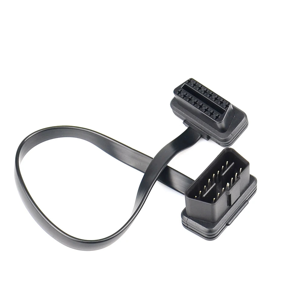 OBD2 16-Pin Flat Extension Cable 30/60/100CM Male to Female OBD2 Diagnostic Cable Oasis Select 30cm Extension Cable