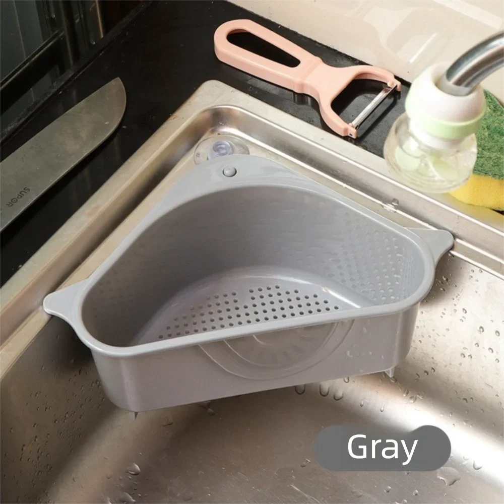 Portable Push-type Kitchen Sink Filter Basket Separate Drain Bowl Filter Basket Anti-leakage Anti-leakage Sink Storage Rack Oasis Select Grey 2
