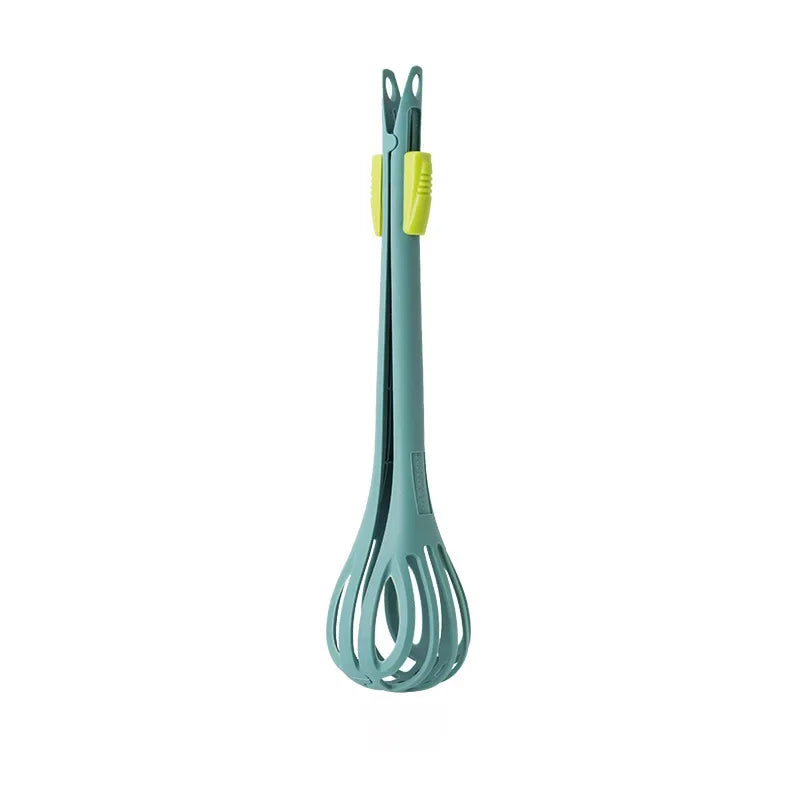 Multifunctional Egg Beater Egg Milk Whisk Pasta Tongs Food Clips Mixer Manual Stirrer Kichen Cream Bake Tool Kitchen Accessory Oasis Select green