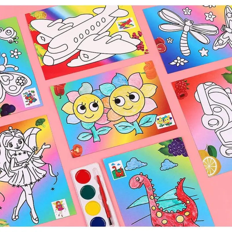 DIY Watercolor Painting Set Washable Non-Toxic Art Supplies for Toddler Home Preschool Craft Party Games Oasis Select