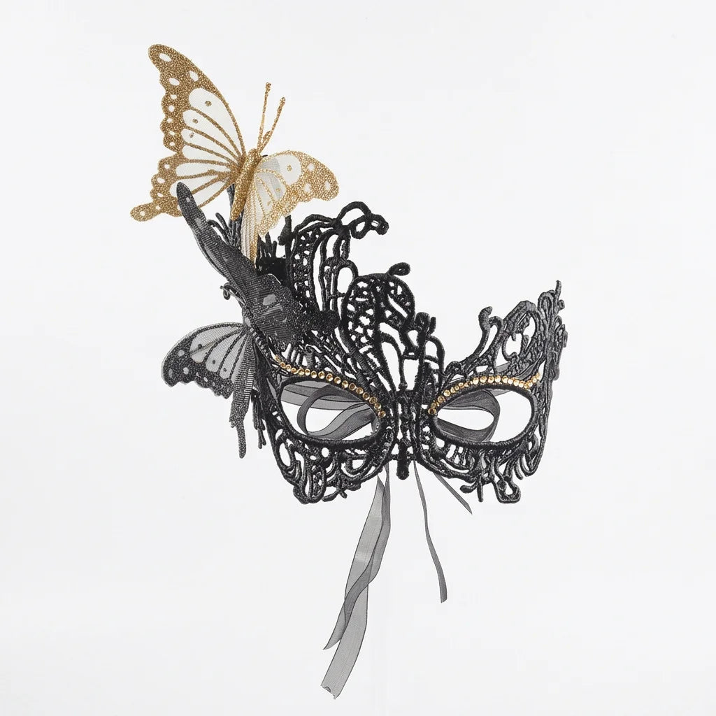 Butterfly Gradient Color Half Face Mask Lace Hollow Out Sexy Eye Mask For Women Party Cosplay Ball Masquerade Makeup Oasis Select