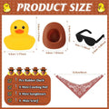 Car Rubber Duck Cowboy Rubber Duck Cool Dashboard Ornament Sunglass Car Duck for Dashboard Toy Car decoration Accessories Oasis Select B